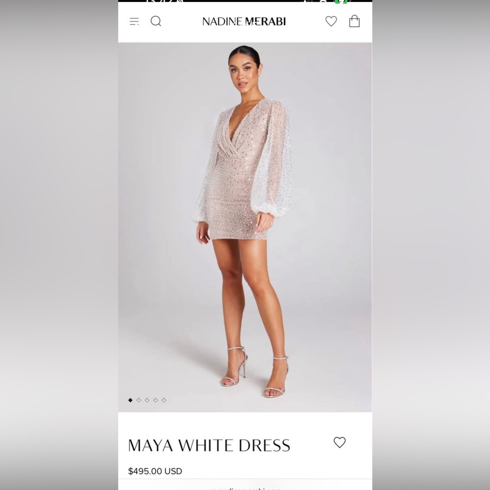 NADINE MERABI Maya white dress.